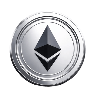 Yếu tố đồ họa nổi thể hiện đồng coin Ethereum (ETH)